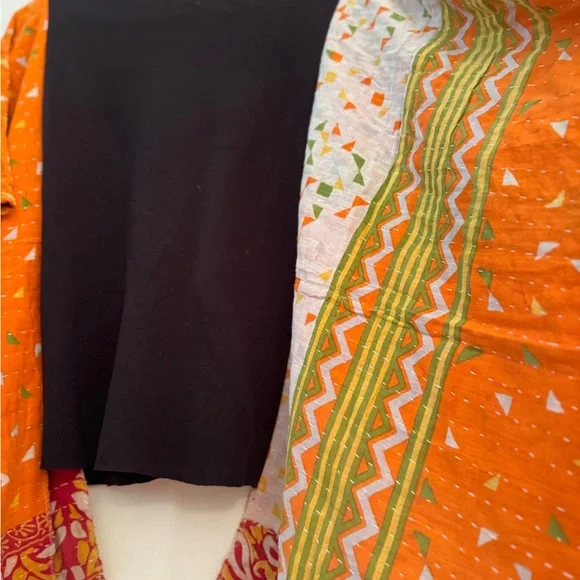 BOB MARLEY w added KANTHA sleeves. One size. 🌸Granny D Original🌸 - Picture 3 of 3